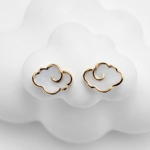 FROST DIAM Auspicious Cloud 18K Gold Earrings