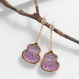 FROST DIAM Auspicious Cloud Calabash 18K Diamond Earrings