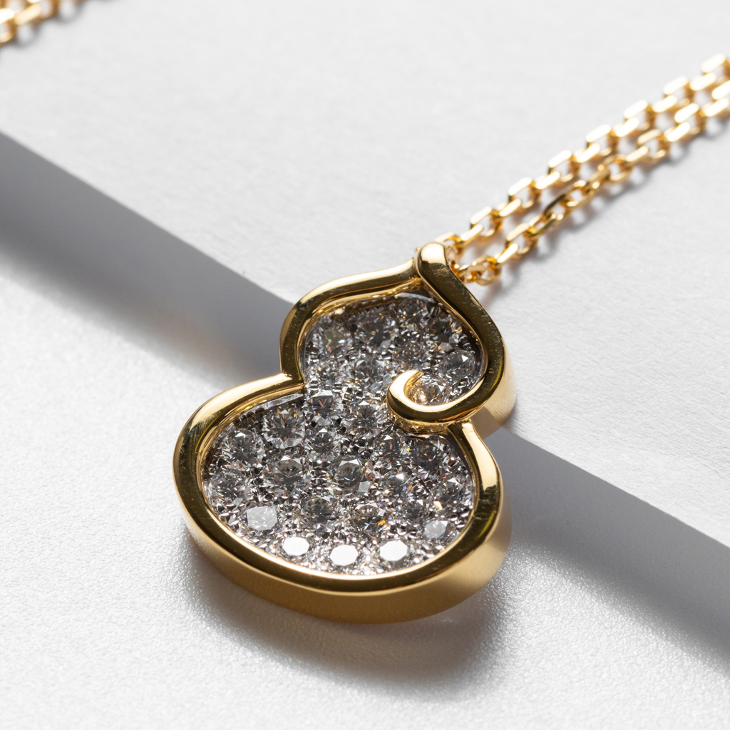 FROST DIAM Calabash 18K Gold Diamond Necklace - Image 3